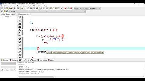Floyds Triangle in C