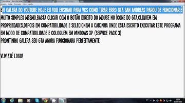 Como tirar erro GTA SAN ANDREAS PAROU DE FUNCIONAR
