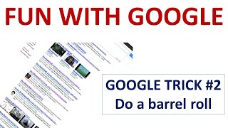 Play Do a Barrel Roll Google Tricks - elgooG