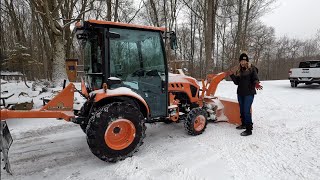 Blowing Snow WITHOUT Using the Snow Blower, Merry Christmas from the Morgans!