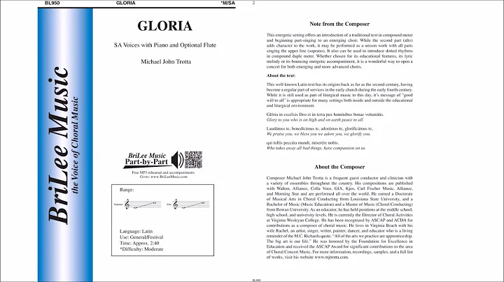 Gloria (BL950) by Michael John Trotta