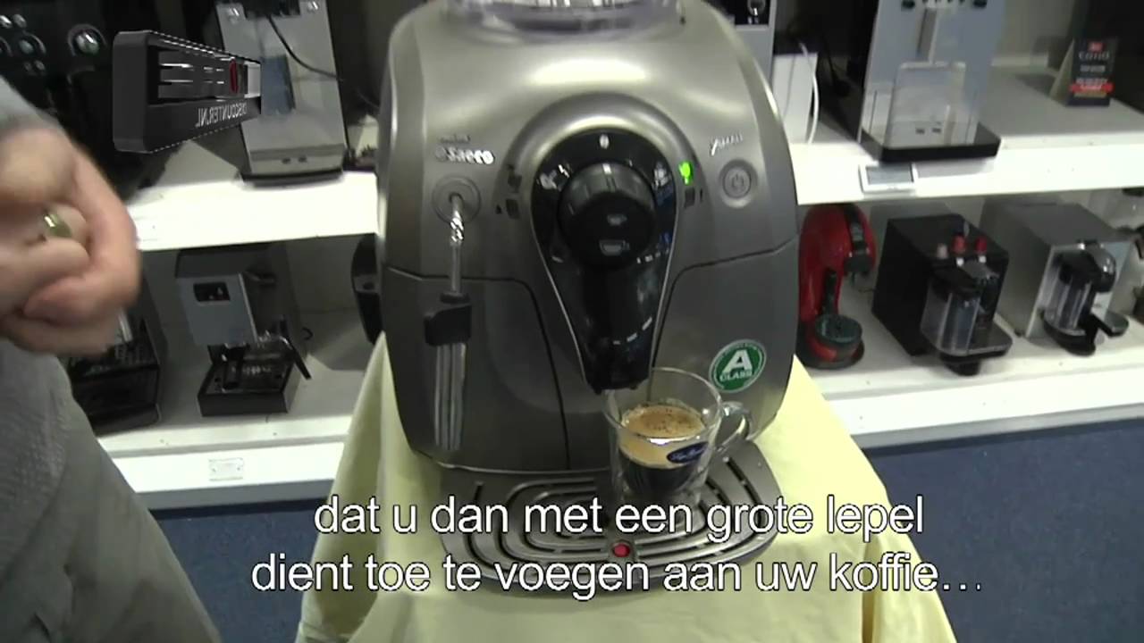 fluiten Het formulier spannend Philips Saeco Xsmall espressomachine in het chrome en zwart! Compact en  eenvoudig! Video Demo! - YouTube