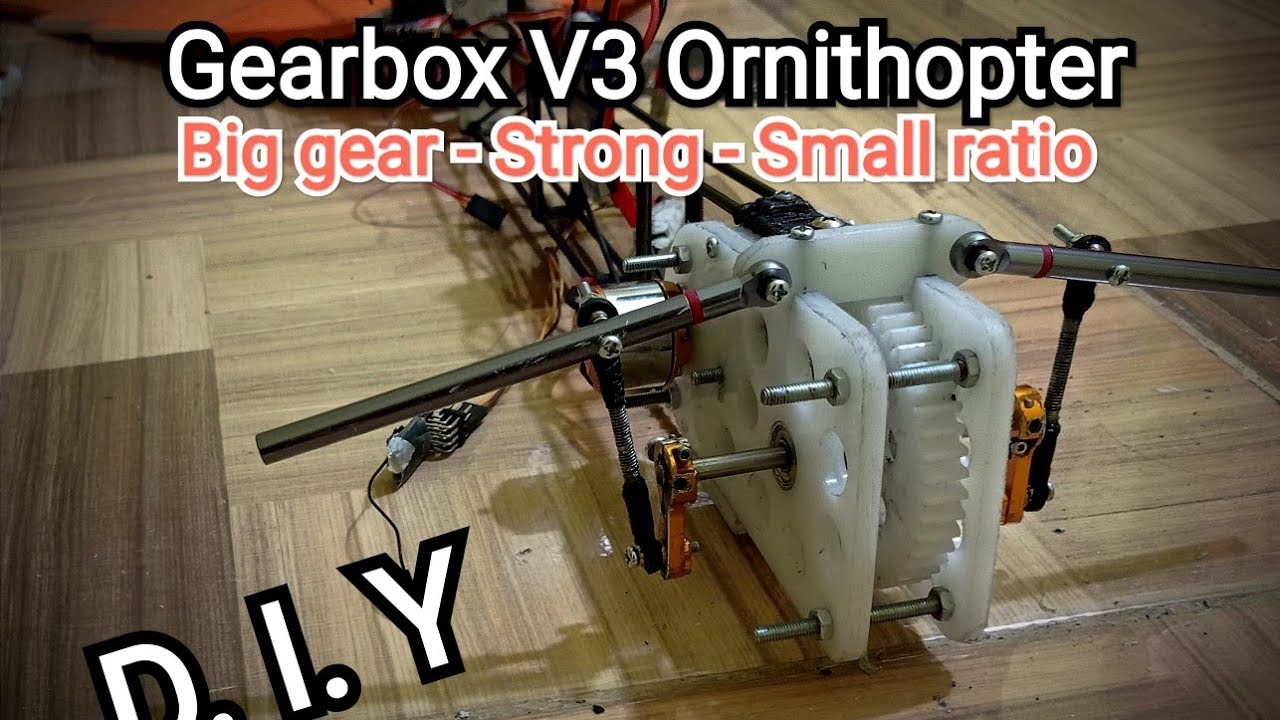 ornithopter gearbox v3 YouTube