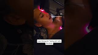 Red light laser therapy for infection while she sleeps. #laser #virus #health #natural