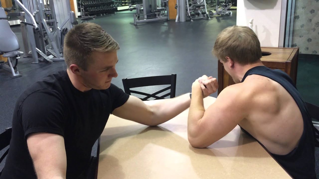 big arms routine Armwrestling: Nick VS Grant Pt. 1