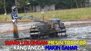 Gantian bawa! denger suara lolongan mesin traktor Kang Angga makin gahar