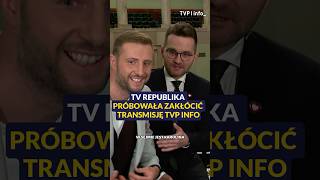 TV Republika tried to interrupt the TVP Info broadcast #politics #parliament #shorts