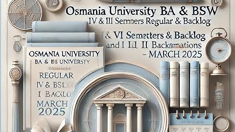 Osmania University BA & BSW (CBCS) Regular & Backlog Exam Time Table 2025 | March Exams