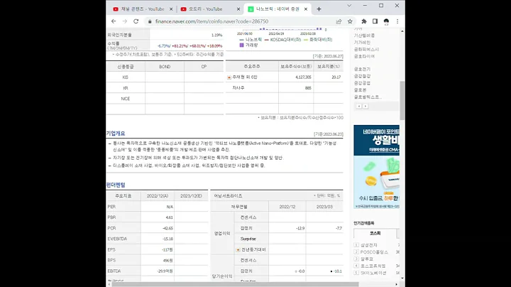 286750나노브릭 주가 전망 및 차트 분석