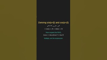 Derive sin(α + β) & cos(α + β) in 60 Seconds — Using Euler’s Formula!