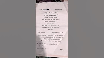 GJU || MBA(1st year)|| 1st sam ||previous question paper(2023) || #GJU