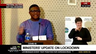 SA Lockdown Day 5 | Ministers Mbalula on transport issues during COVID-19 lockdown