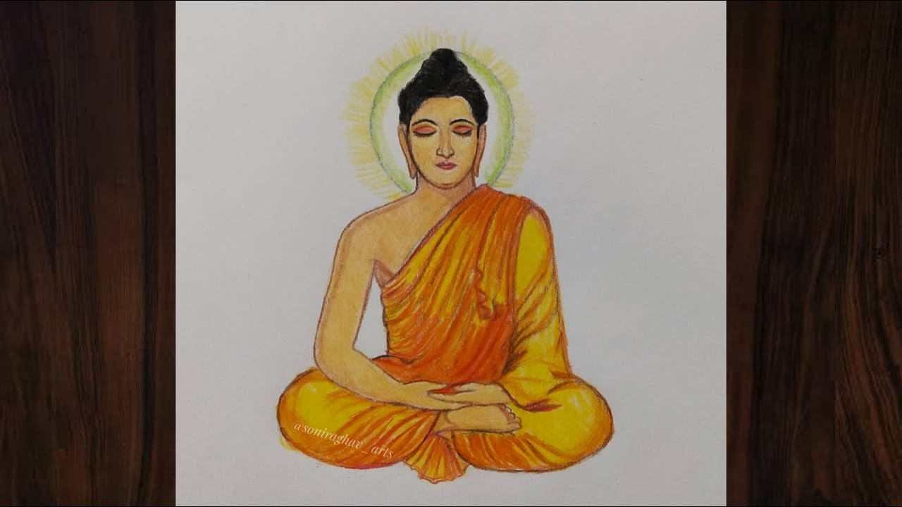 How to Draw Lord Buddha - Pencil sketch | Lord Buddha Drawing - step by  step - YouTube | Buddha drawing, Step by step drawing, Buddha painting