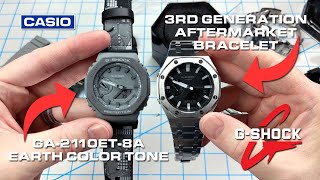 New Casio G-Shock GA-2110ET Earth Color Tone and the 3rd Generation Stainless Steel Bracelet by Watching Casio 41,319 views 3 years ago 8 minutes, 51 seconds
