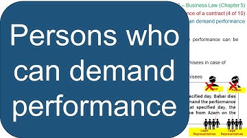 CAF3 V45: Persons who can demand performance - Ch 5 Part 4