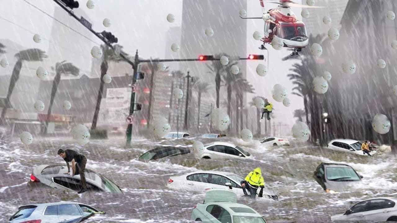 Paris, France destroyed in 2 minutes! Worst storms and flash floods in ...