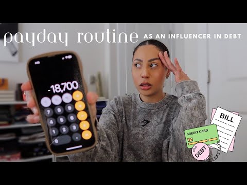 my payday routine as an influencer in credit card debt 💵