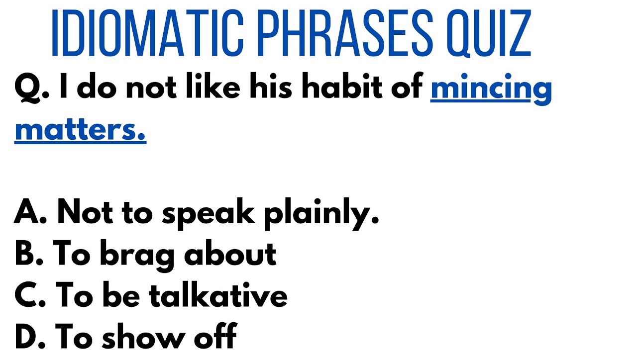 NEWEST IDIOMATIC LANGUAGE QUESTIONS visual data 2