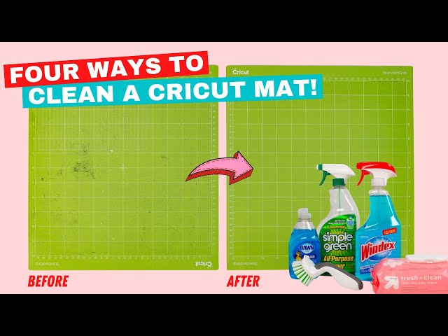 Use rubbing alcohol to clean your cricut mat. Just pour a little