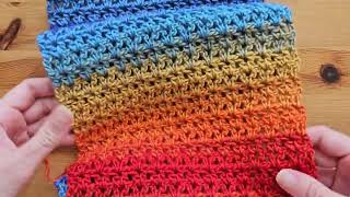 How to crochet a V stitch  Beginner friendly scarf pattern