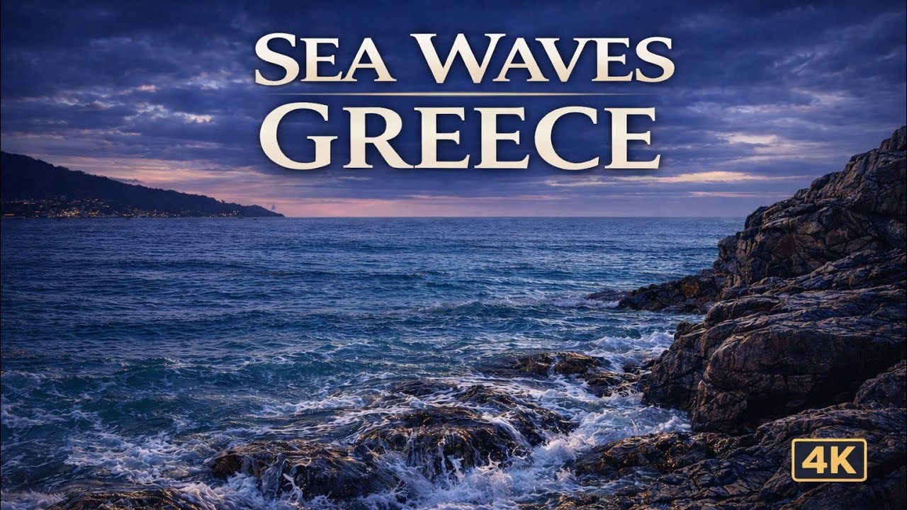 Sea Waves in Greece – 3 Hours Natural Ambience (4K No Music)