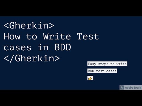 HOW TO WRITE TEST CASES IN BDD