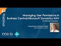 Managing user permissions in business central microsoft dynamics nav