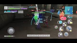 SAOIF demonstration of Top Speeder Leafa before activation and after activation.