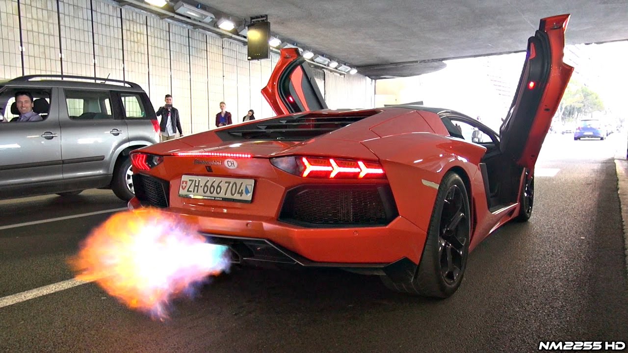 モナコのトンネル内にて アヴェンタドールがアクセル全開 火を吹く動画 Life In The Fast Lane