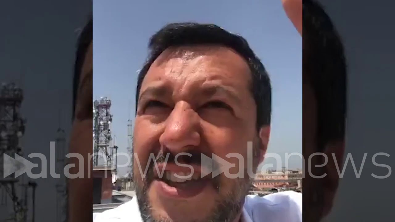 Salvini attaccato da un gabbiano durante la diretta Facebook