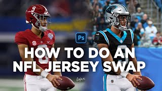 Full How to do an NFL jersey swap l Step by Step Tutorial l Dsgnsbyrc Guide