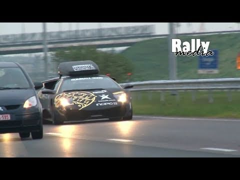 Gumball 3000 Rally 2010 - Dutch border - great sounds! HD