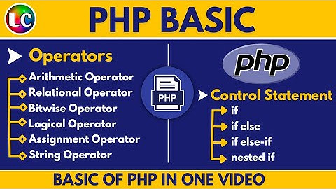 PHP- operators and if statement | Learn Coding