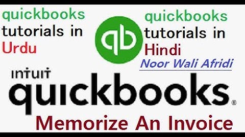 quickbooks tutorial | How to memorize an invoice in quickbooks tutorial in Hindi/Urdu 53