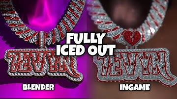 Making A Fully Iced Out Chain With VVS Diamonds In GTA 5 RP (FiveM) | Blender 3D Modeling