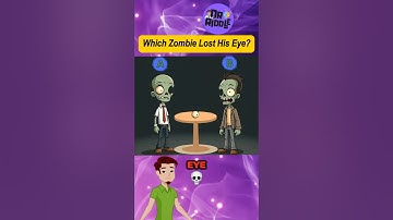 Which zombie lost his eye? #riddleoftheday #thinkfast #zombie #riddle #riddlechallenge #trivia