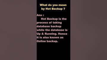 #shorts  What is Hot Backup ? | Interview Question | Learnomate technologies