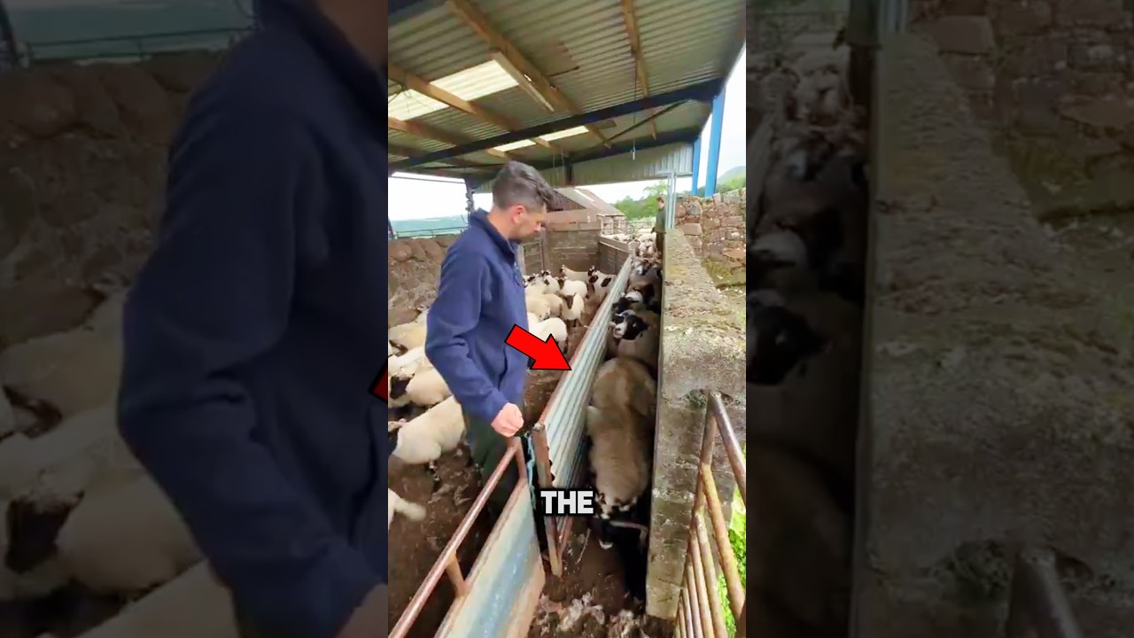 Farmers use amazing way to separate baby goat