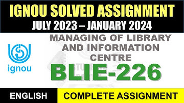 BLIE 226 Solved Assignment 2023-24 || blie-226 solved assignment In English || July 2023 to Jan 2024