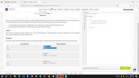 Beecrowd Problem Solve 1008