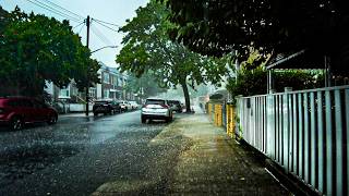 NYC Thunderstorm Squall Line 8/20/26 | BROOKLYN NY | Heavy Downpour Rain & Gusty Wind | POV Walking