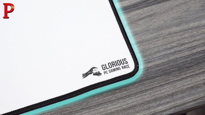 Glorious White Extended Gaming Mouse Mat - 36x11 