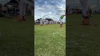 300mm underhand open hand handicap at Dubbo show golden axe carnival 2024 #woodchopping #lumberjacks