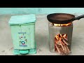 Great Idea To DIY Cement Stove From The Waste Bin