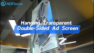 Invisible Tech Revolution! Hanging Transparent Double-Sided Ad Screen | 2cm Ultra-Thin | #HDFocus Wealth