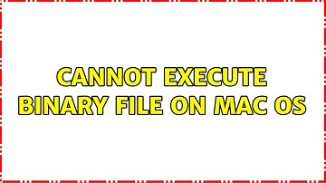 Cannot execute Binary file on Mac OS