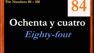 The Numbers in Spanish 80-100 | Counting in Spanish | Números en Español | Learn Spanish | Free