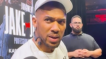 Anthony Joshua REACTS to Jake Paul SIZE DIFFERENCE after Face Off — Be Careful What You Wish For!