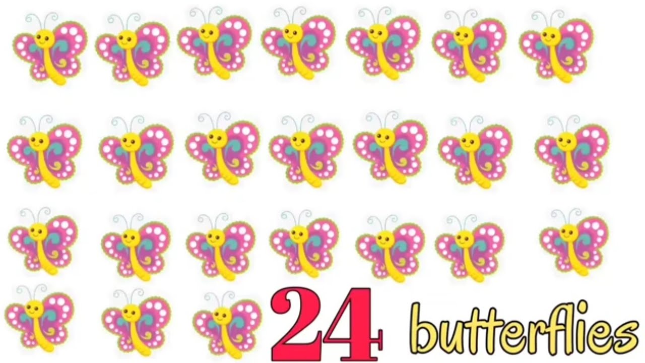 COUNTING OBJECTS (Be Challenged with Numbers 21 to 30) for PRESCHOOLERS ...