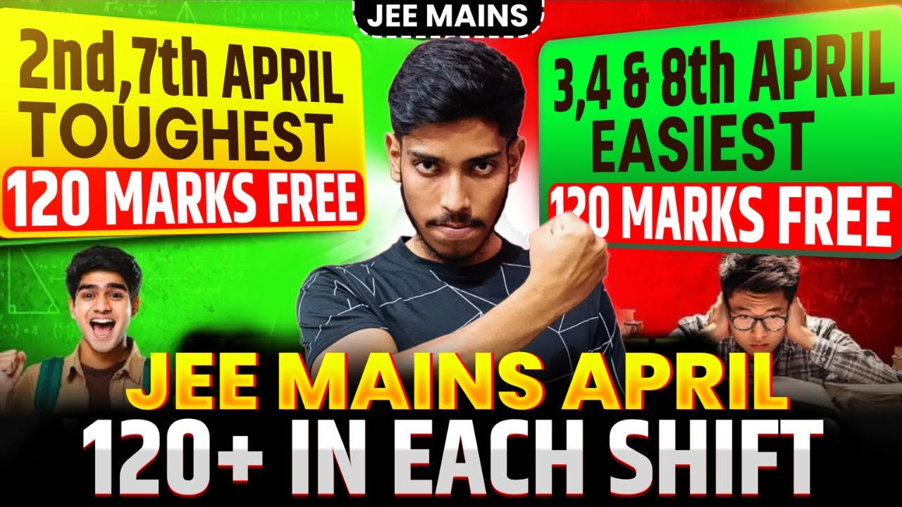 JEE Mains 2025: Improve 120+ Marks in 3,4,7 & 8th APRIL Shift🔥 ...
